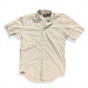 Ralph Lauren Mint Green Pinstripe Short-Sleeve Button-Down Shirt